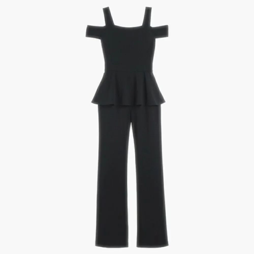 Chico's Off Shoulder Peplum Jumpsuit